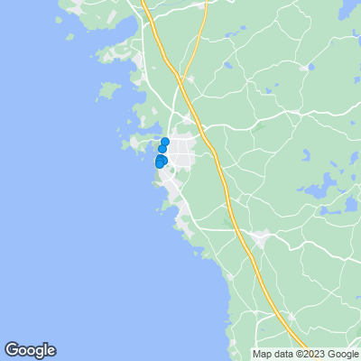 Karta med mäklarbyråer i Varberg