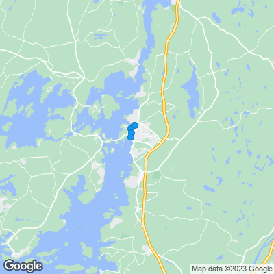 Karta med mäklarbyråer i Stenungsund
