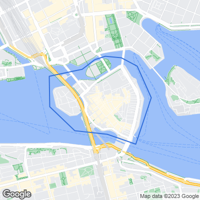 Karta med mäklarbyråer i Gamla Stan