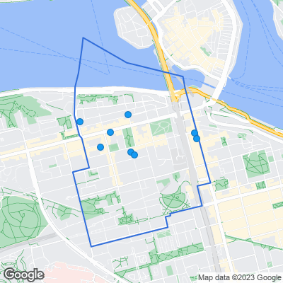 Karta med mäklarbyråer i Mariatorget