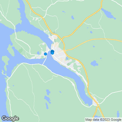 Karta med mäklarbyråer i Östersund