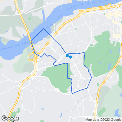 Karta med mäklarbyråer i Kungsladugård