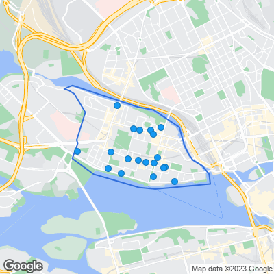 Karta med mäklarbyråer på Kungsholmen