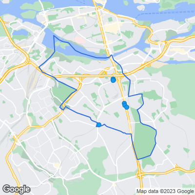 Karta med mäklarbyråer i Enskede