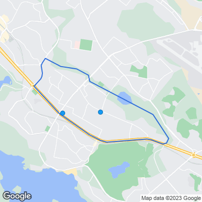 Karta med mäklarbyråer i Norra Ängby