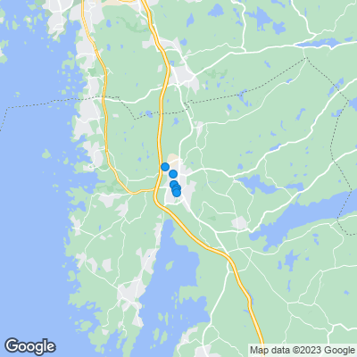 Karta med mäklarbyråer i Kungsbacka