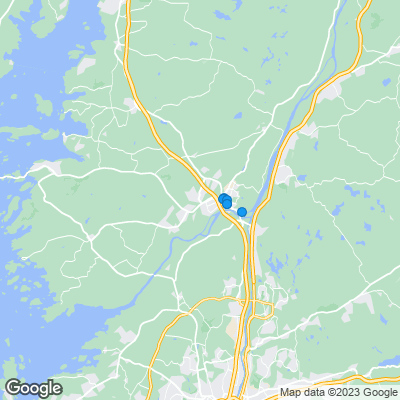 Karta med mäklarbyråer i Kungälv