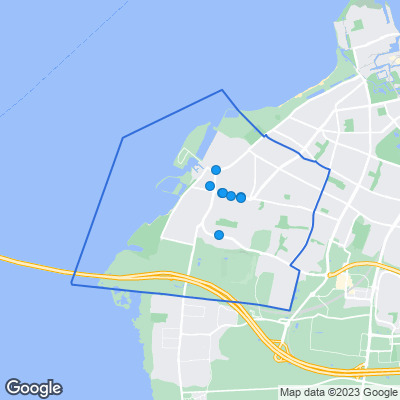Karta med mäklarbyråer i Limhamn