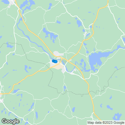 Karta med mäklarbyråer i Avesta