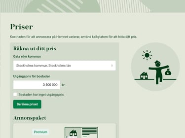 Vad kostar en annons på Hemnet? Annonspaket och priser
