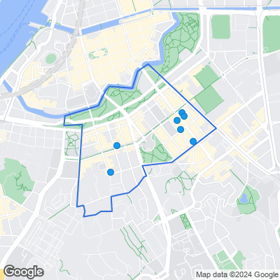 Karta med mäklarbyråer i Vasastaden
