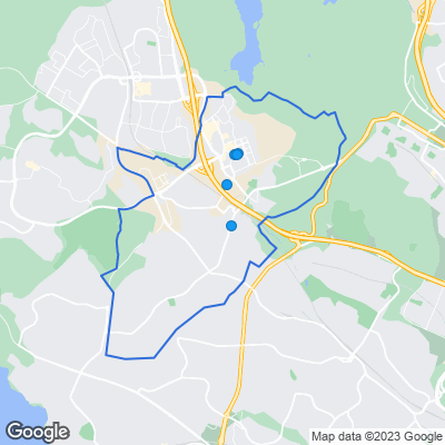 Karta med mäklarbyråer i Barkarby